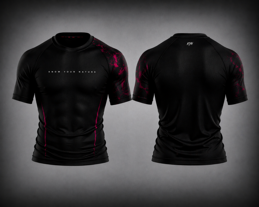 Black/Pink Rashguard – KYN Voltage (MMA / BJJ)