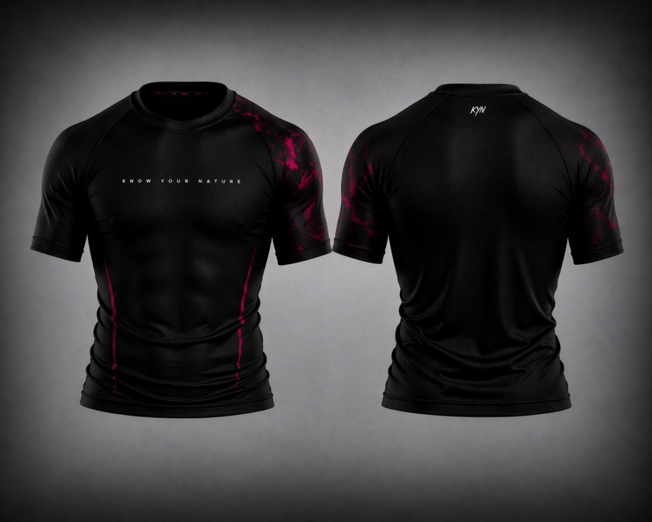 Black/Pink Rashguard – KYN Voltage (MMA / BJJ)